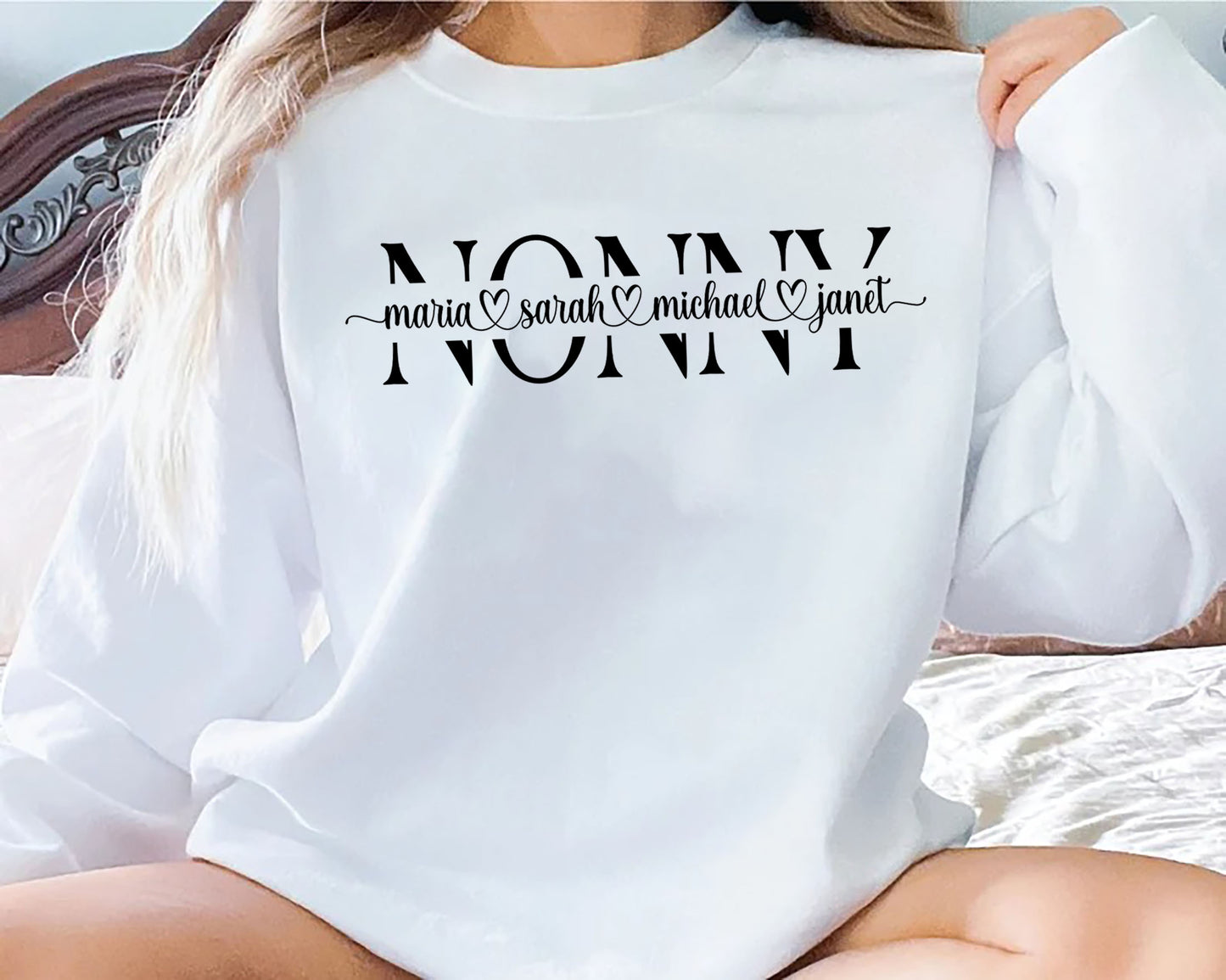 Personalized Nonny Sweatshirt, Gift For Mom, Gift For Grandma, Nonny Shirt Kids Names Shirt