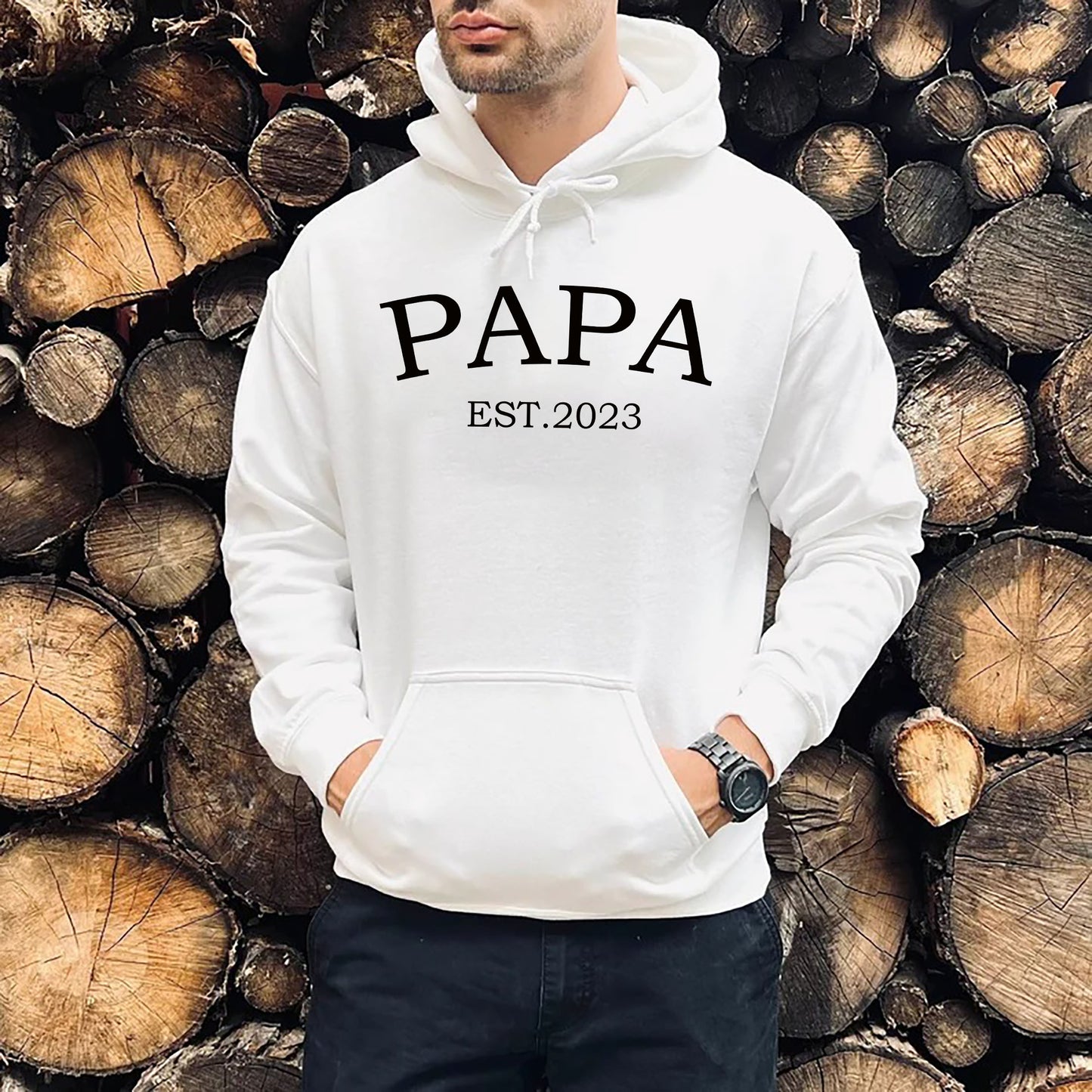 Personalized Papa Est 2023 Sweatshirt, Custom Papa Sweater, New Papa Shirt, Father's Day Gifts, Gift For Daddy