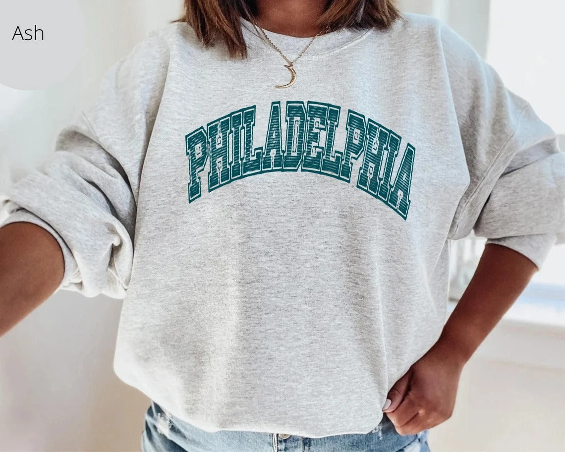 Philadelphia Football Sweatshirt   Vintage Style Philadelphia Football Crewneck   Football Sweatshirt   Philadelphia gift
