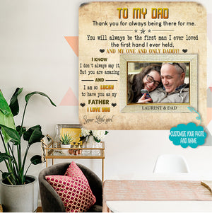 Picture Frame - Keepsake Plaque That Holds a custom Photo - Sympathy Gift to Tribute The Loss of a Loved One