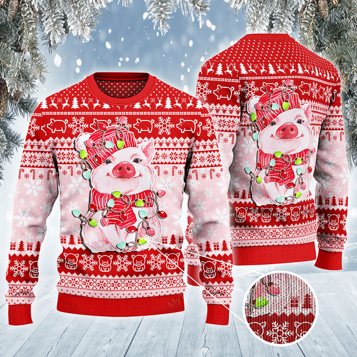 Pig Lovers Christmas Gift All Over Print 3D Sweater, Christmas Ugly Sweater, Christmas Gift, Gift Christmas 2022