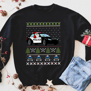 Police Officer Gifts For Men Pullover Holiday Present Santa Clausfunny sweatshirt gifts christmas ugly sweater for men and women