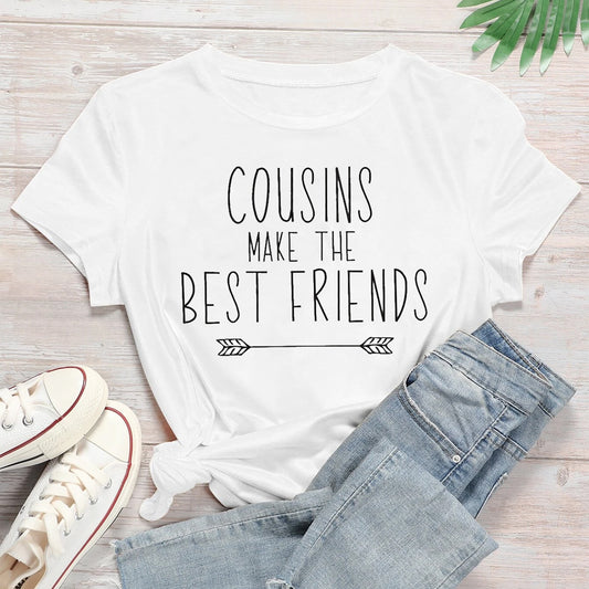 Cousins ​​Teaghlaigh Déan Na Cairde is Fearr Píosa amháin Tee Léine Óige Lapadán Jersey T-léine