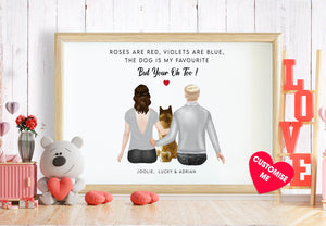 The Dog is my favourite, Canvas-Poster-Digital file meaningful gift, Love gifts, Couple gift, Art Print gift