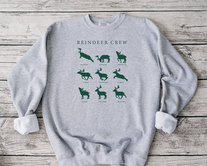 Reindeer Crew Sweatshirt, Christmas Sweatshirt, Reindeer Sweatshirt, Funny Christmas Sweatshirt, Christmas Holiday Sweatshirt
