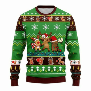 Reindeer Cute Christmas Green Ugly Sweater, Christmas Ugly Sweater, Christmas Gift, Gift Christmas 2022