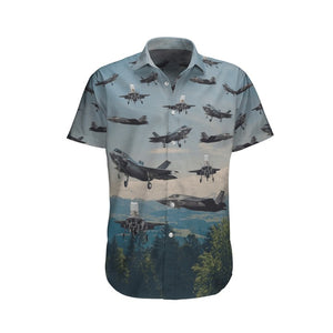 Royal Air Force Lightning II Hawaiian Shirt, Christmas Hawai, Hawai Tshirt Gift