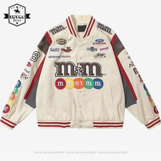 Jacket Baseball Unisex Fir Meiriceánach Earrach an Fhómhair Jacket Buamadóir Sráid Ard Faisean Cóiréis Varsity Bombers Cótaí lánúin rásaíochta