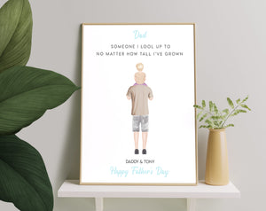 Personalized Picture Personalised Fathers Day Gift, Fathers Day Print, First Fathers Day Gift, Personalised Print, Unique Gift For Fathers Day, Customised Gift For Step Dad