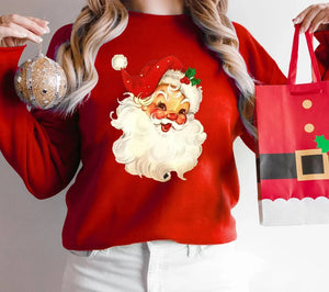 Santa Sweatshirt, Christmas Santa Sweatshirt, Retro Santa Sweatshirt, Gift For Christmas, Retro Christmas Sweatshirt, xmas Sweatshirt