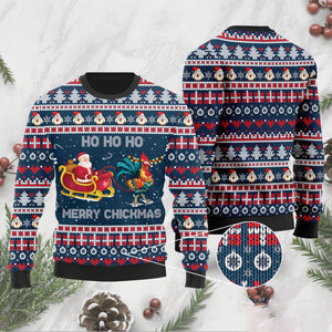 Santa claus and rooster Ugly Sweater, Christmas Ugly Sweater,Christmas Gift,Gift Christmas 2022
