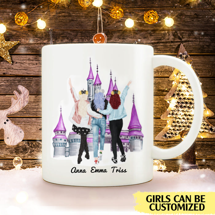 Sisters by chance, friends by choice personalised gift customized mug coffee mugs gifts custom christmas mugs