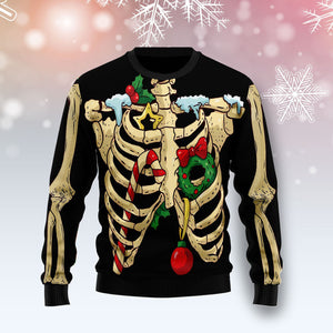 Skeleton Christmas Awesome Ugly Christmas Sweater, Christmas Ugly Sweater, Christmas Gift, Gift Christmas 2022
