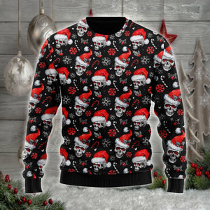 Skull Santa Ugly sweater, Christmas Ugly Sweater, Christmas Gift, Gift Christmas 2022