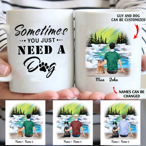 Sometimes You Just Need A Dog personalised gift customized mug coffee mugs gifts custom christmas mugs