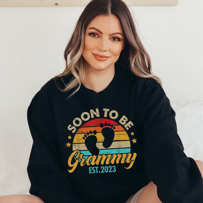 Soon To Be Grammy 2023 Mother's Day First Time Mom Pregnancy SweatShirt