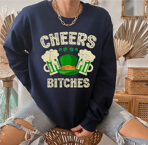 St. Patrick`s Patricks Day Irish Cheers Bitches Lucky Beer T-Shirt