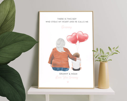 Pictiúr Pearsanta Bronntanas Lá na Máithreacha Do Mamó, Priontáil Athfhriotail Teaghlaigh, Priontáil Saincheaptha Mamó, Bronntanas Pearsantaithe, Priontáil Pearsanta Uathúil, Bronntanas Nollag, Bronntanas Breithlá