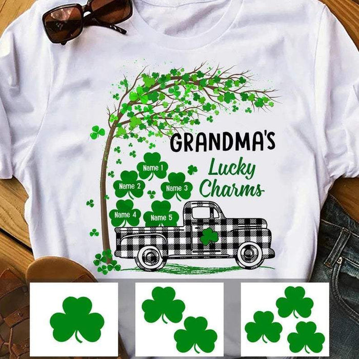 Grandma's lucky charms, Gift for Grandma, Family T-shirt, Personalized T-shirt