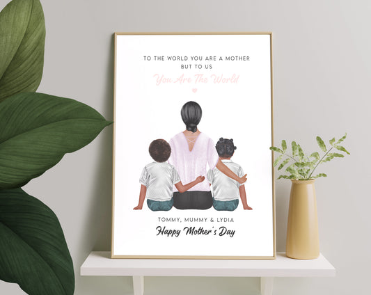 Pictiúr Pearsantaithe Bronntanas Lá Máithreacha Lámhdhéanta Uathúil Saincheaptha, Bronntanas Pearsanta Do Mhama, Lá na Máithreacha i Láthair, Bronntanas Lá na Máithreacha Ó Iníon