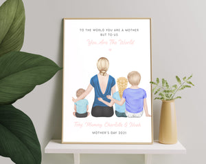 Personalized Picture Personalised Unique Handmade Mothers Day Prints, Gift For Mom, Mothers Day Present, Mothers Day Gift From Daughter, Mothers Day Gift From Son