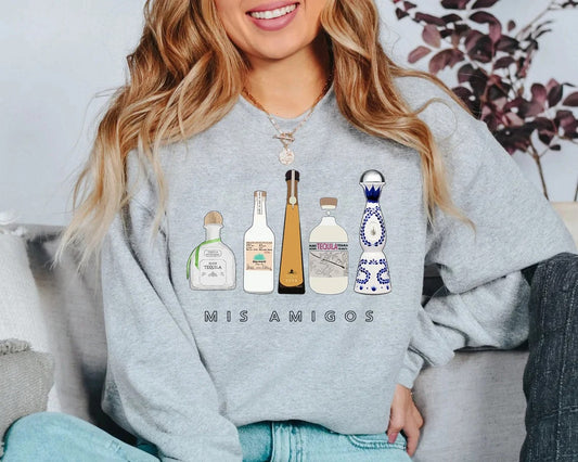 Tequila Sweatshirt,Tequila Crewneck,Tequila tee,Tequila Lovers,Tequila Bottles Shirt,Tequila Favorites,Cinco De Mayo Shirt,Sand Sweatshirt