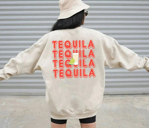 Tequila sweatshirt , Tequila Funny Shirt, Alcohol Sweatshirt, Preppy Sweatshirt, Gift for Tequila Lover, drinking shirt