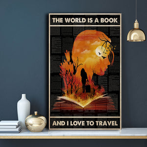 The world is a book and I love to travel, Travel Lover Canvas