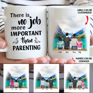 There Is No Job More Important Than Parenting personalized coffee mugs gifts custom christmas mugs