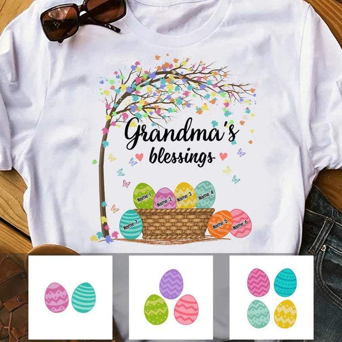 Grandma's blessing eggs, Gift for Grandma, Family T-shirt, Personalized T-shirts