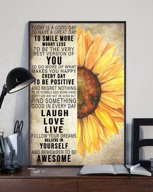 Today Is A Good Day A Have A Great Day Poster Canvas Wall Art