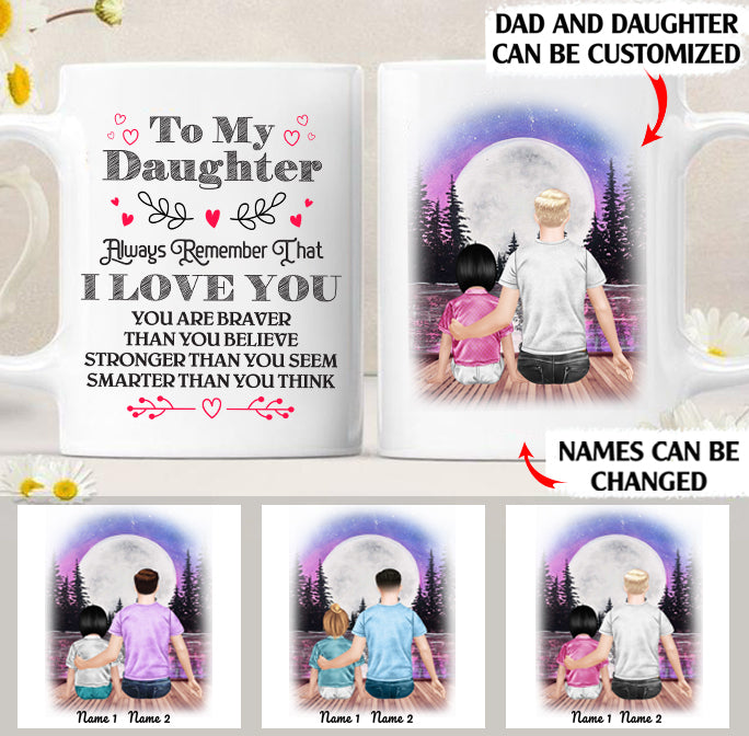 To my daughter always remember that I love you personalised gift customized mug coffee mugs gifts custom christmas mugs