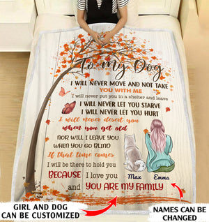 To my dog you are my family personalized coffee blanket gifts custom christmas blanket