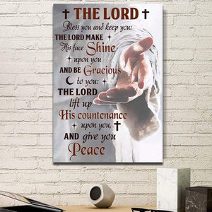 The Lord bless you, be gracious and give you peace, God Canvas, Wall-art Canvas