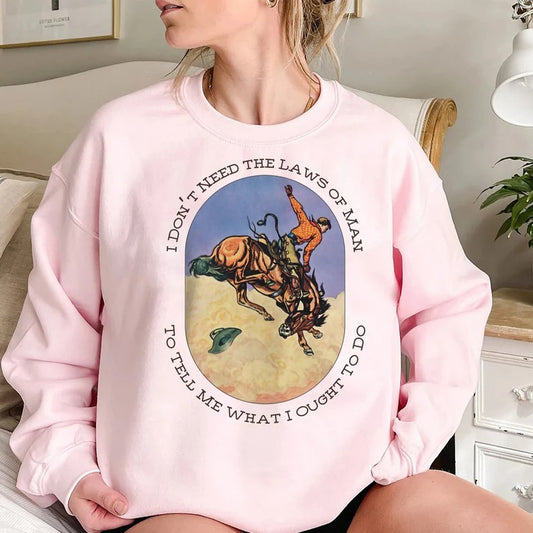 Léine Triune Dé Tyler Childers, Níl Dlíthe Fear Hoodie de dhíth orm, Feisteas Retro Iarthair, Tyler Childers