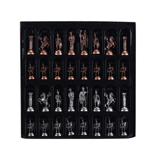 Figiúirí Stairiúla Antique Copper Rome Set Ficheall Miotail, Píosaí Lámhdhéanta