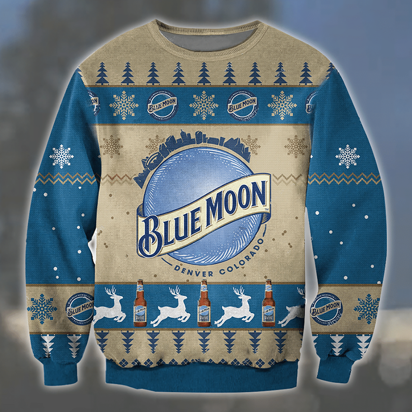 Blue Moon Ugly Sweater Beer Drinking Sweater, Christmas Gift, Gift Christmas 2024