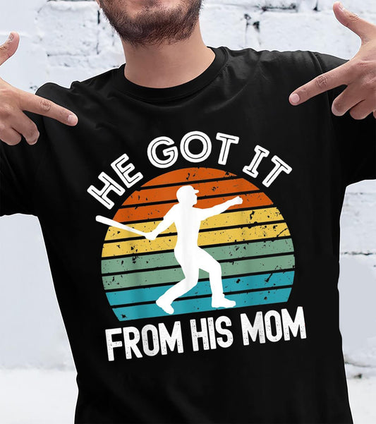 Sean baseball Fuair ​​sé Ó a Mhama T Léine Lá na Máthar