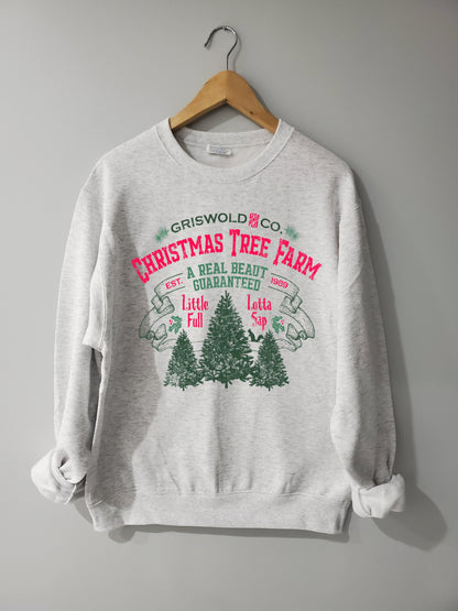 Vintage Griswold' tree farm Christmas Sweatshirt, Christmas Sweatshirt,Christmas Crewneck,Christmas Vacation, Ash Sweatshirt