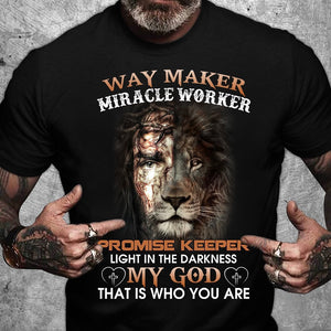 Way Maker Miracle Worker Promise Keeper Light in the darkness Jesus shirt