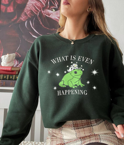 Frog Shirt Vintage Frog Meme T-Shirt, Man I Love Frogs Shirt, What Is Even Happening Shirt, Retro Frog Meme Tee, Sweater, Hoodie, Unisex