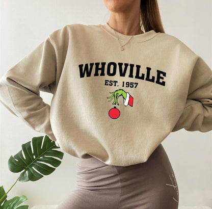 Whoville Sweatshirt,Merry Shirt,Christmas Hoodie,Funny Grinch T shirt,Christmas Ornament Tshirt,Christmas Pajamas,Christmas Gifts