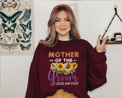 Mná Máthair an Groom Thaitin liom é T-léine V-Muineál Bainise an Chéad Máthar