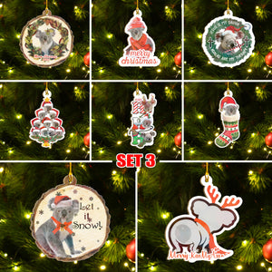 Xmas Koala Ornaments Set, Merry Christmas Ornaments Set, Funny Christmas Ornaments Family Gift Idea For Koala Lover
