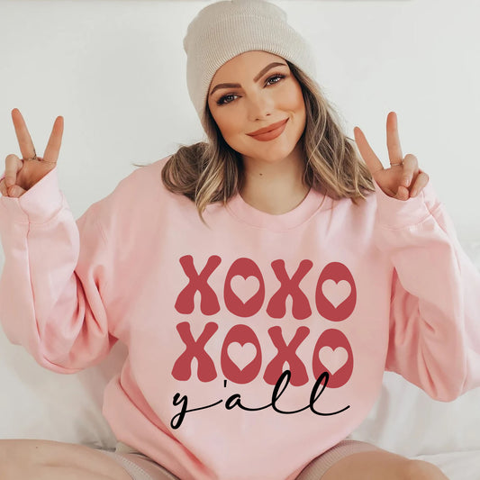 XOXO Yall Sweatshirt, Xoxo Valentines Day Sweats, Couple XOXO Yall Shirt, Couples Love Sweat, Valentines Day Gift, Love Shirt