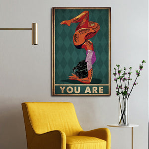 Yoga Girl - You Are Smart Enough Good Enough Beautiful, Gift for Her, Yoga lover Canvas