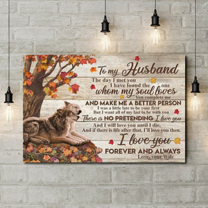 You Are Appreciated Wolves, Husband & Wife Canvas