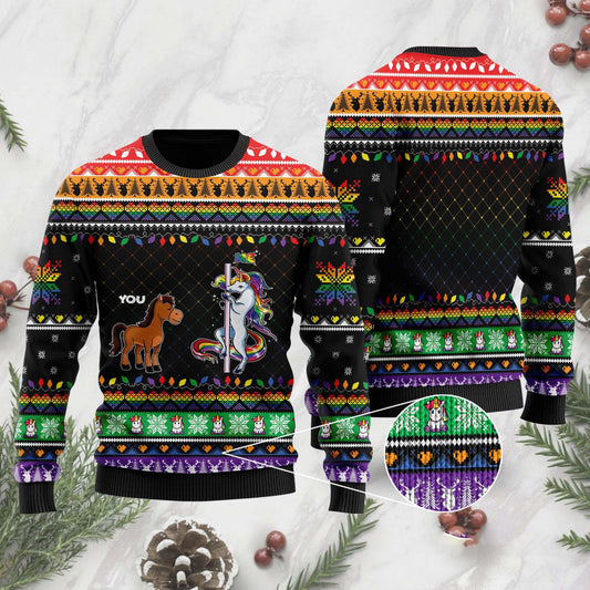 You Me Horse And Unicorn LGBT Ugly Sweater, Christmas Ugly Sweater, Christmas Gift, Gift Christmas 2024