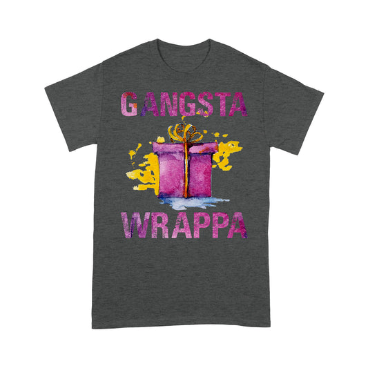 Feisteas Greannmhar na Nollag - Bronntanas Saoire Gangsta Wrappa Tee Shirt Gift Don Nollaig