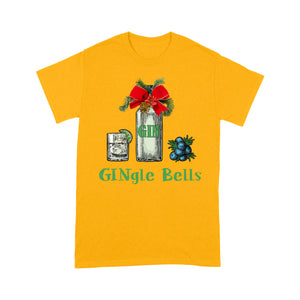 Gingle Bells Gin Alcohol Funny Jingle Bells Christmas  Tee Shirt Gift For Christmas